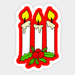 MERRY Christmas Candlestick Sticker